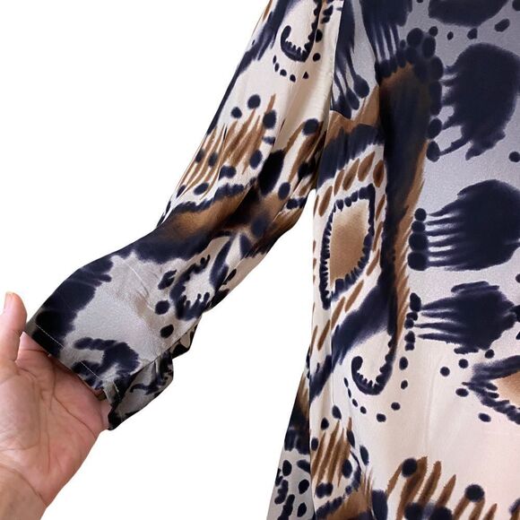 Plenty By Tracy Reese Graphic Silk Dress Size Medium - Picture 3 of 7